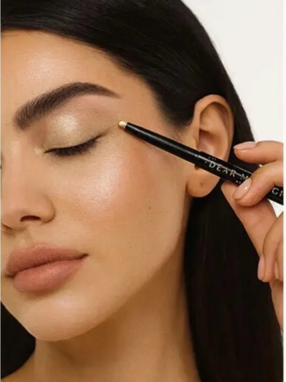 Dear Midnight Dual Ended Shimmer Eyeshadow Stick and blender - Champagne Dream